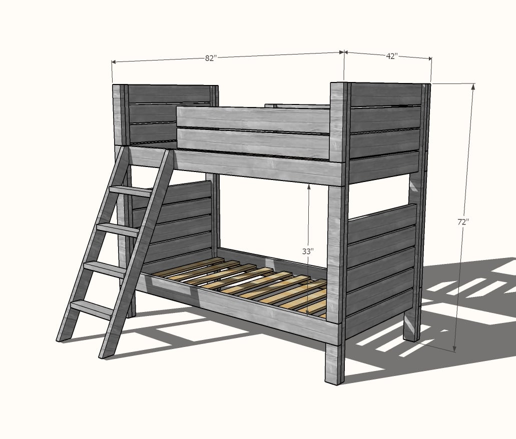 Modern Bunk Beds - Side Street Ana White